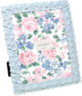 Laura Ashley 8x10 Powder Blue Flower Textured Hand-Crafted Resin Picture Frame by Unknown