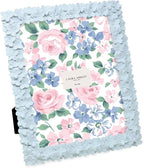 Laura Ashley 8x10 Powder Blue Flower Textured Hand-Crafted Resin Picture Frame by Unknown