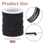 OLYCRAFT 50 Yards/45.7m Black Wire Cotton Covered Cloth Covered Stem Floral Wire - Image 2