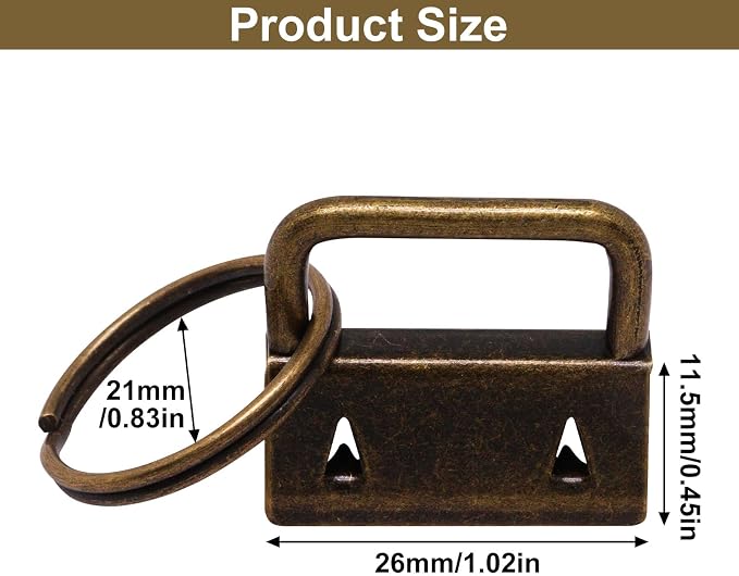 Key Fob Hardware, Key Lanyard, Keychain Making Kit Crafts DIY Supplies - Image 2