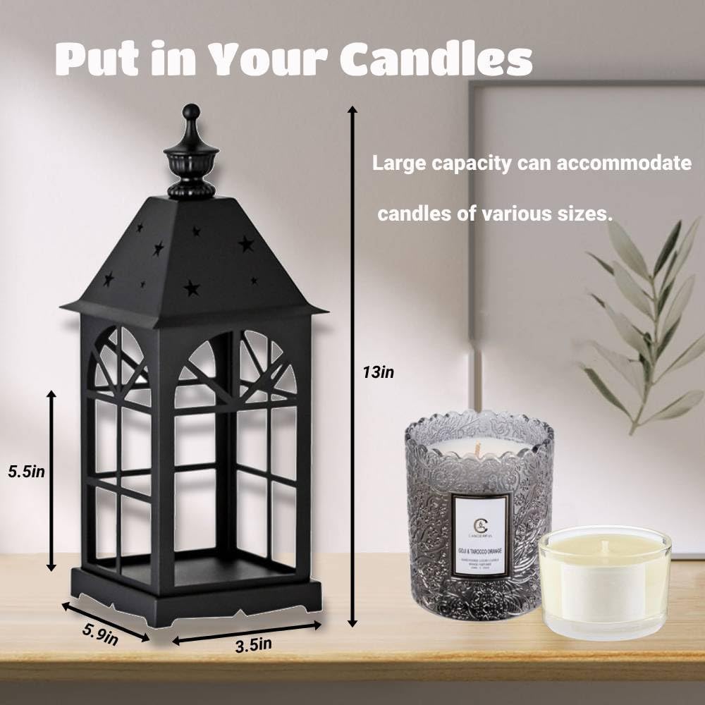 VINGVO Candle Warmer Lamp with Timer, Electric Candle Warmer, Wax Warmer with 2 Bulbs, Adjustable Farmhouse Heat Lamp, Vintage Iron Craftwork for Scented Wax,Romantic Home Decor, Yoga Studio