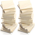 30PCS Wooden Squares for Crafts, 1/4 Inch Thick Wooden Blocks, Natural Blank by Jyongmer