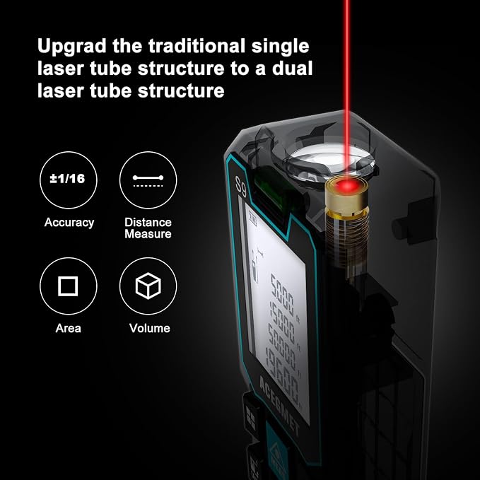 ACEGMET Laser Measure with Phone App, 229ft/70m Laser Measurement Tool with 2 - Image 3