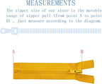 ANPURZII 2PCS #5 35 Inch Loquat Yellow Separating Jacket Zippers - Image 2