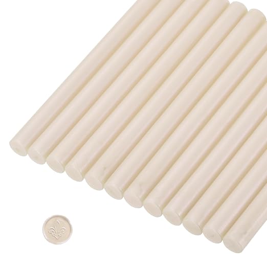 MECCANIXITY 12 Pcs Bright Pink Cylinder Sealing Wax Stick Glue Gun Wax Seal Rod by MECCANIXITY
