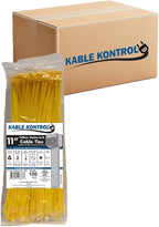 Kable Kontrol Yellow Zip Ties 11 Inch 8, 50 Lbs Tensile Strength, Bulk Pack by KABLEKONTROL%C2%AE