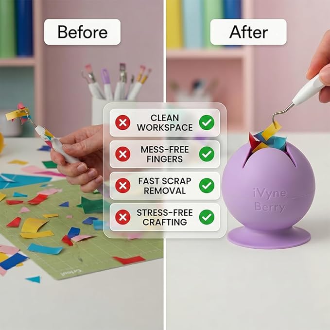 iVyne Berry Suctioned Vinyl Weeding Scrap Collector & Holder - Image 2
