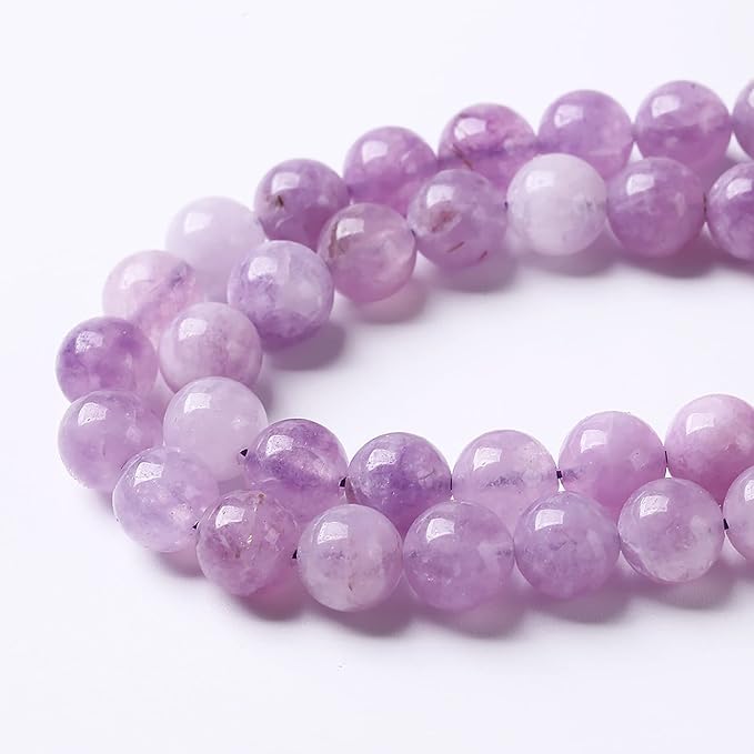 6mm 60pcs Natural Lavender Amethyst Beads Round Loose Gemstone Crystal Energy - Image 4