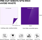 Dysania Purple Heat Transfer Vinyl, 10 Pack 12 x 12in Purple HTV Vinyl | Iron - Image 2
