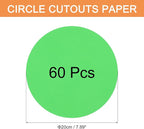 MECCANIXITY 60 PCS Dark Green Circle Cutouts Paper, 8 Inch Round Cutouts - Image 2