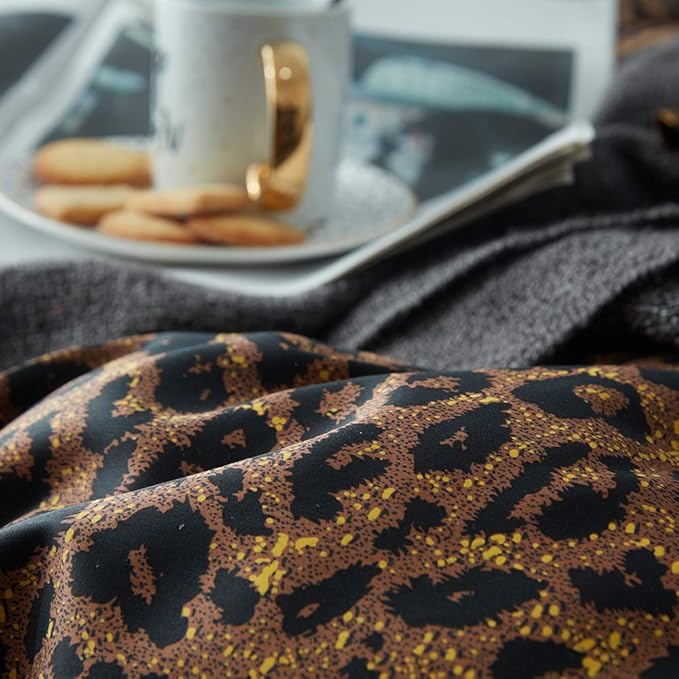 mixinni Wild Animal Print Duvet Cover Twin XL Size 100% Long Staple Cotton Sexy - Image 4