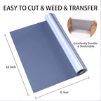 Reflective Heat Transfer Vinyl Silver Reflective HTV Vinyl Rolls 12inch x 6feet - Image 3