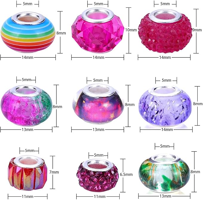 European Large Hole Spacer Charm Beads - Image 5