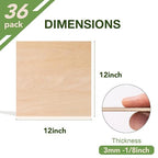 36 Pack Basswood Sheets, 3mm Plywood - Image 2