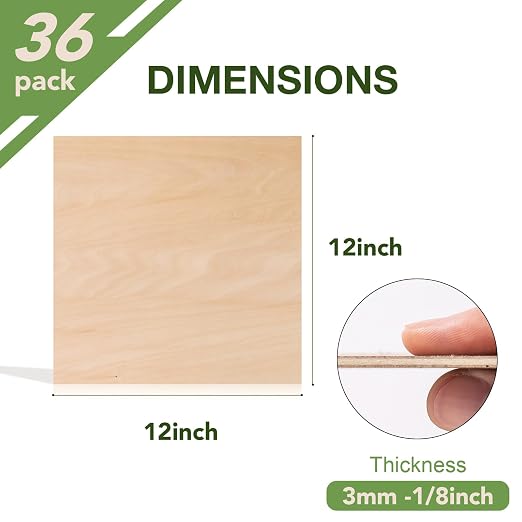 36 Pack Basswood Sheets, 3mm Plywood - Image 2