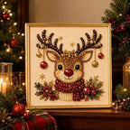 DIY Christmas Pearl Diamond Art Painting Kit, Cute Santa Elk Christmas Pearl - Image 2