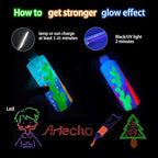 Artecho Glow in the Dark Acrylic Paint Set – 6 Colors x 60ml, Non-Toxic - Image 6