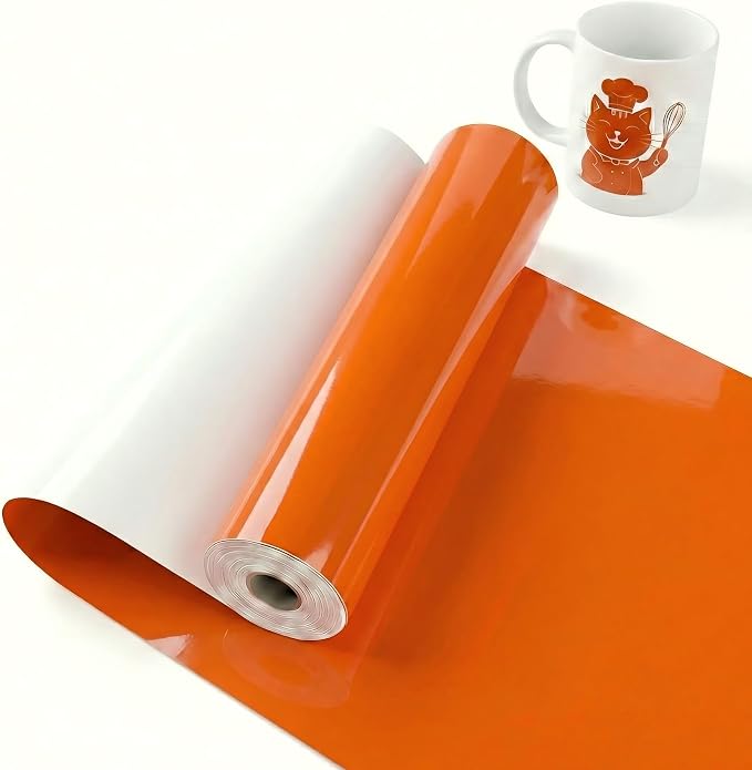 Orange Permanent Vinyl for Cricut Cutting Machine, Waterproof, Durable Orange by Unknown