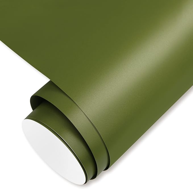 Gatichetta Green Vinyl Army Green Self Adhesive Vinyl Craft Permanent Vinyls by Gatichetta