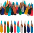 FASHEWELRY 20Pcs Teardrop Resin Wood Earrings Charms Drop Wooden Earring Blanks by FASHEWELRY
