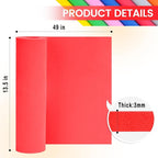 Do²ping Red Eva Foam Sheets Roll, 3mm EVA Craft Foam 49''x13.5'' High Density - Image 2