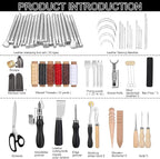 TLKKUE Leather Working Tools Leather Craft Tools - Image 3