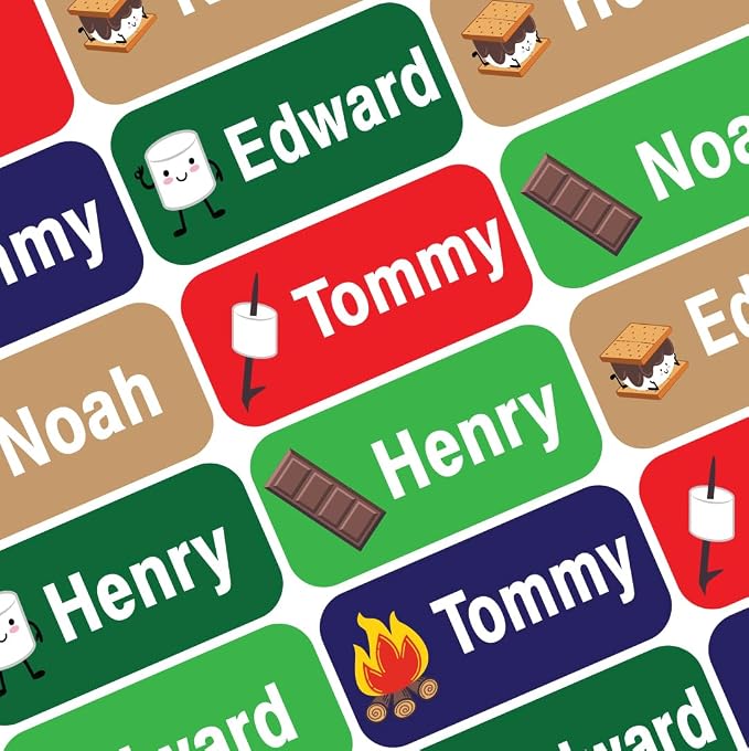 Personalized Waterproof Name Labels Press and Stick Custom Name Stick on by GILBIN