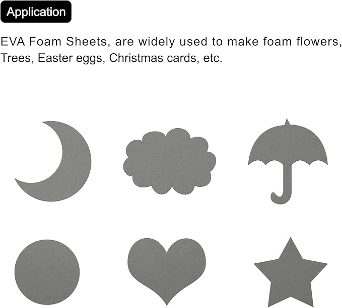 MECCANIXITY EVA Foam Sheets Grey 19.7 Inch x 17.7 Inch 0.8mm Thick Crafts Foam - Image 6