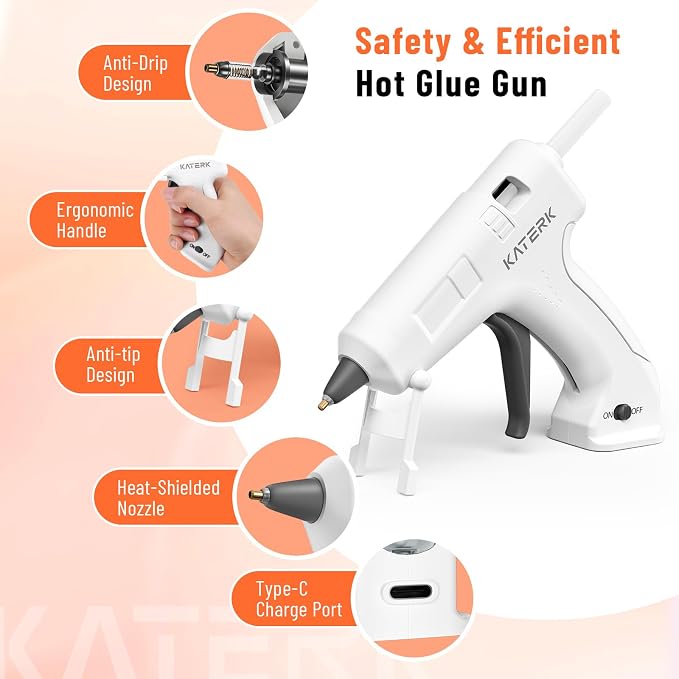 Katerk 3.7V Cordless Hot Glue Gun Kit - Image 6