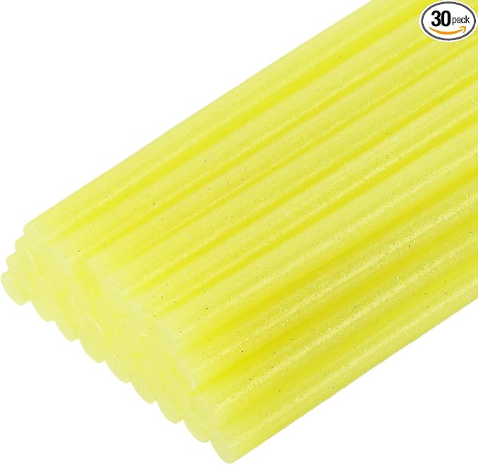 uxcell 30pcs Full Size Hot Glue Gun Sticks 8-inch x 0.27-inch High Sticky Small by uxcell