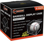8 Pack Baseball Display Cases by CARDARCHIVER