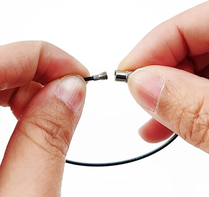ROYHOO 50PCS Black Stainless Steel Wire Keychains Cable, Key Rings, Heavy Duty - Image 4