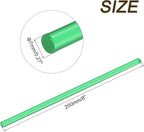 uxcell Mini Hot Glue Sticks for Glue Gun 7mm x 200mm Transparent Green 12pcs - Image 2