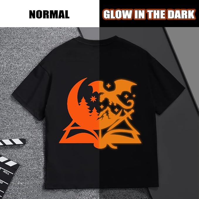 HTVVETUR Glow in The Dark HTV Heat Transfer Vinyl Roll 12 Inch by 20 Feet Iron - Image 5