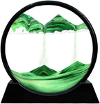 Muyan Moving Sand Art Picture Sandscapes in Motion Round Glass 3D Deep Sea Sand by Muyan