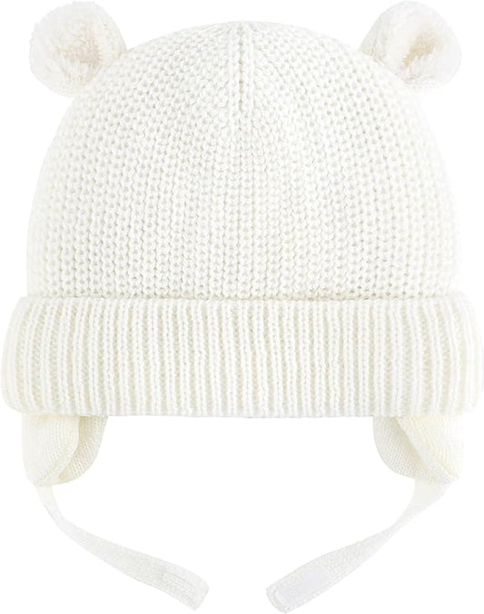 Duoyeree Cozy Baby Beanie with Earflaps and Fleece Lining - Winter Hat for Baby Boys & Girls