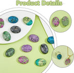 SUPERFINDINGS 12Pcs 6 Styles Jasper Oval Gemstone Cabochons Semi-Precious - Image 4
