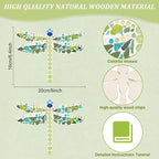 WEBEEDY Make 2 Dragonfly Glass Mosaic Kit DIY Craft Glass Kit - Image 3