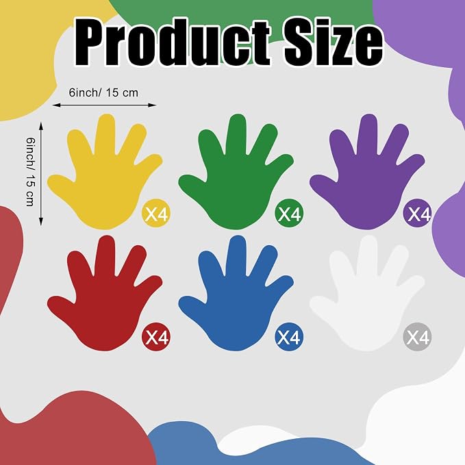 Ireer 48 Pcs Large Foam Hand Cutouts 6 Inch Assorted Color Handprint Die Cuts - Image 2