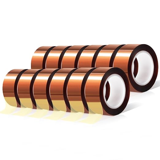 MEBMIK 12 Rolls 20mm x16m Heat Tape High Temperature Heat Resistant Tape Heat by MEBMIK