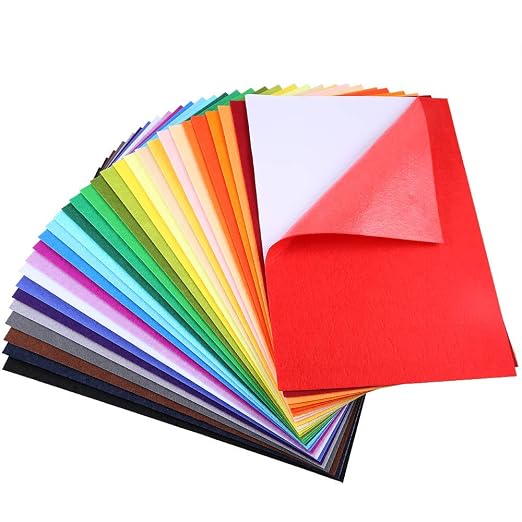 Caydo 30 Pcs 8" X 12" Adhesive Backed Felt Fabric Sheets, Adhesive Felt | by Caydo