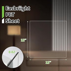 5-Pack of 12×12"×0.02" PET/Plexiglass Sheets, Transparent Flexible Plastic - Image 3