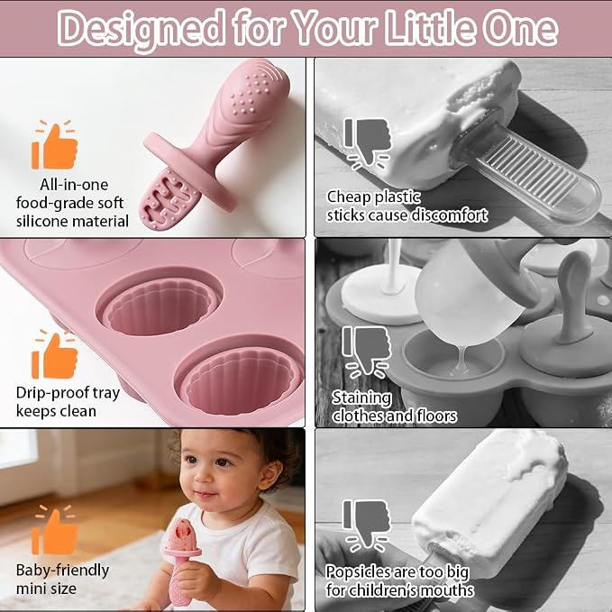 Silicone Baby Popsicle Molds for Teething Relief - Image 5