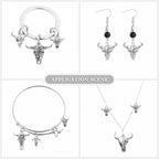 DanLingJewelry 100Pcs 10 Styles Antique Silver Cow Charms Western Cattle Head - Image 5