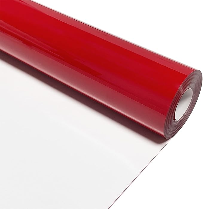 Red Heat Transfer Vinyl HTV Roll Matte PU 12" x 15 ft. | Easy to Cut, Weed & by MerryMade