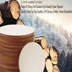 50 Pcs 3 Inch Wood Circles for Crafts, Unfinished Blank Wooden Circles Round - Image 6