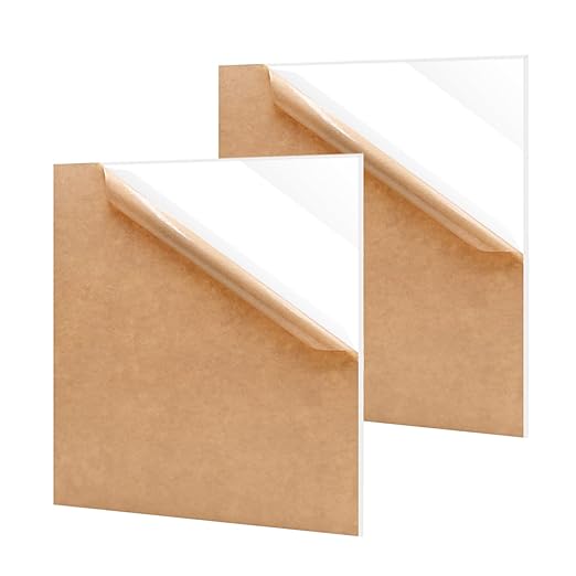 2 Pack 12'' x 12'' Opaque White Acrylic Sheet, 3mm Thick Acrylic Plastic Sheet by Unknown