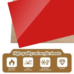 Lesnlok 12 x 20 Red Acrylic Sheets 1/8 inch Thick 3mm 2 Pieces Cast Plexiglass - Image 4