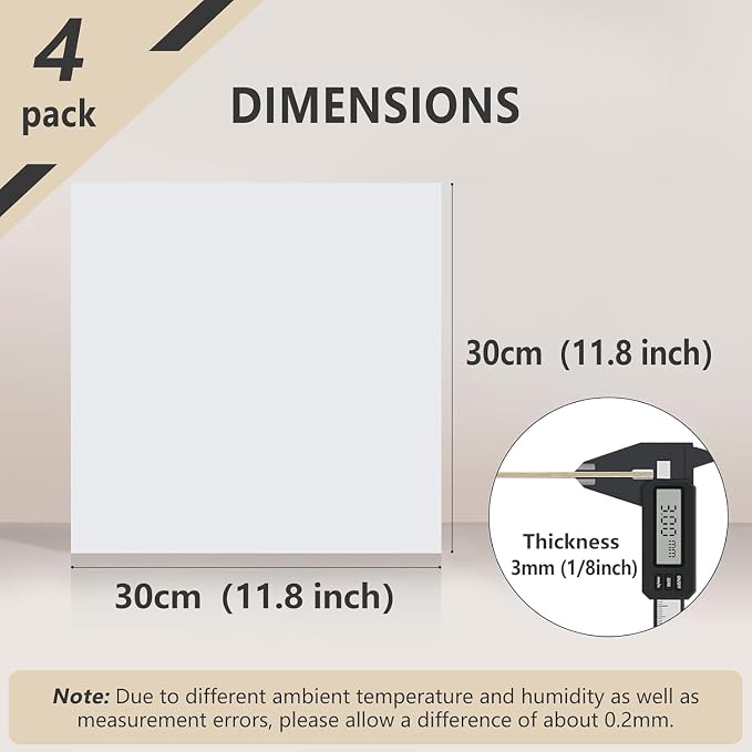 4 Pack Pre-Painted Colored Plywood Sheets, DIY Crafts, Models Making - Image 2