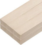 MECCANIXITY 6pcs Wood Sticks, 3/8"x 3/5" x 15" Rectangle Wooden Cube Wood by MECCANIXITY